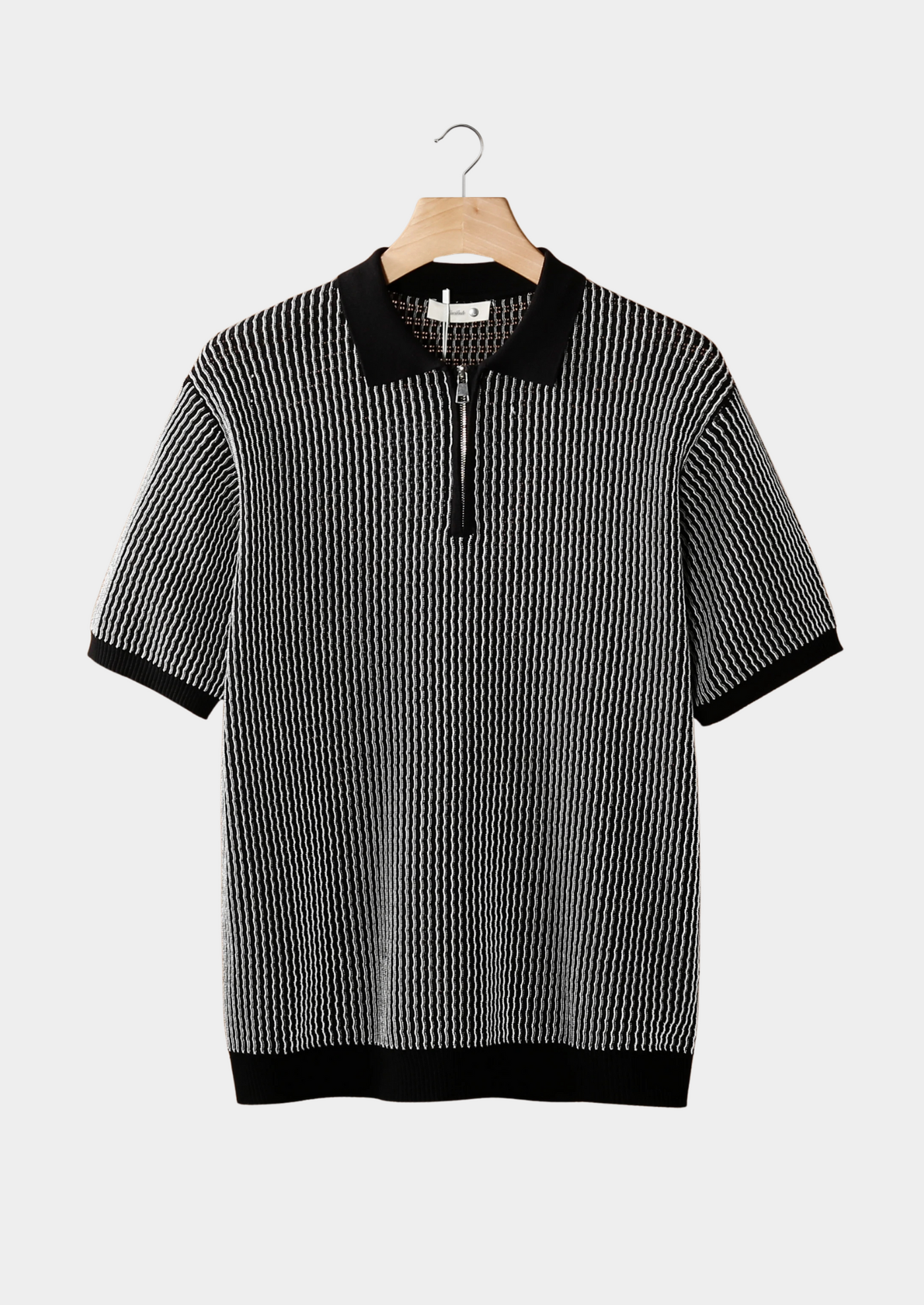 Pedro | Polo De Zip Texturizado Monocromático