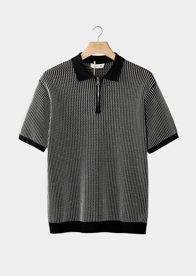 Pedro | Polo De Zip Texturizado Monocromático