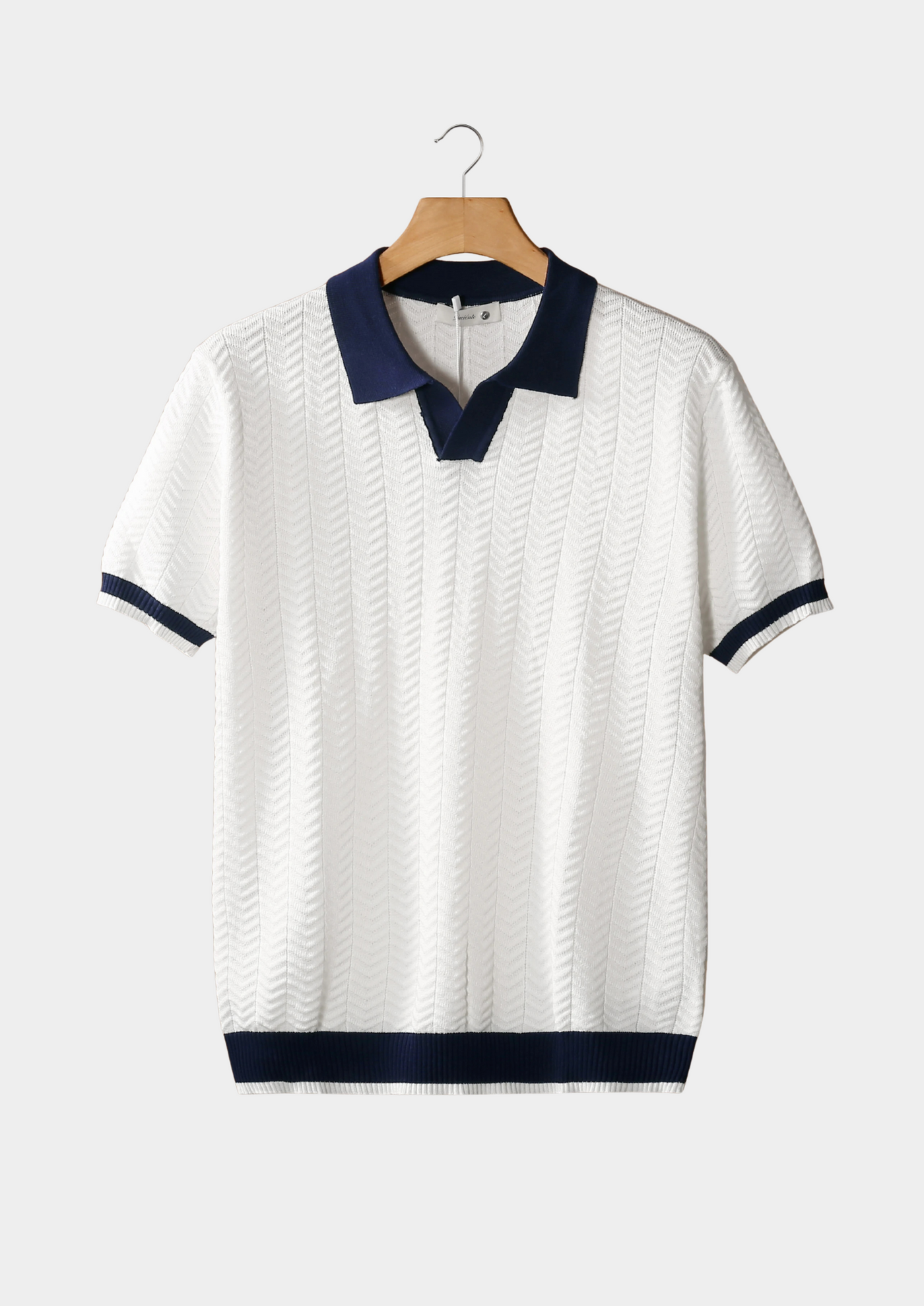 Darío | Polo Texturizado En Contraste