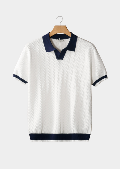 Darío | Polo Texturizado En Contraste