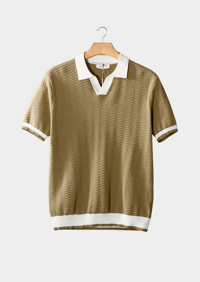 Darío | Polo Texturizado En Contraste
