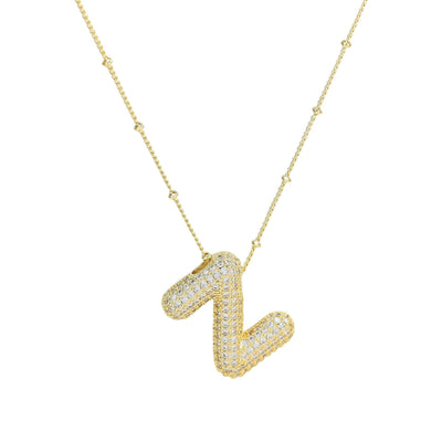Savannah | Collar de Letra Burbuja con Diamantes Mijn winkel