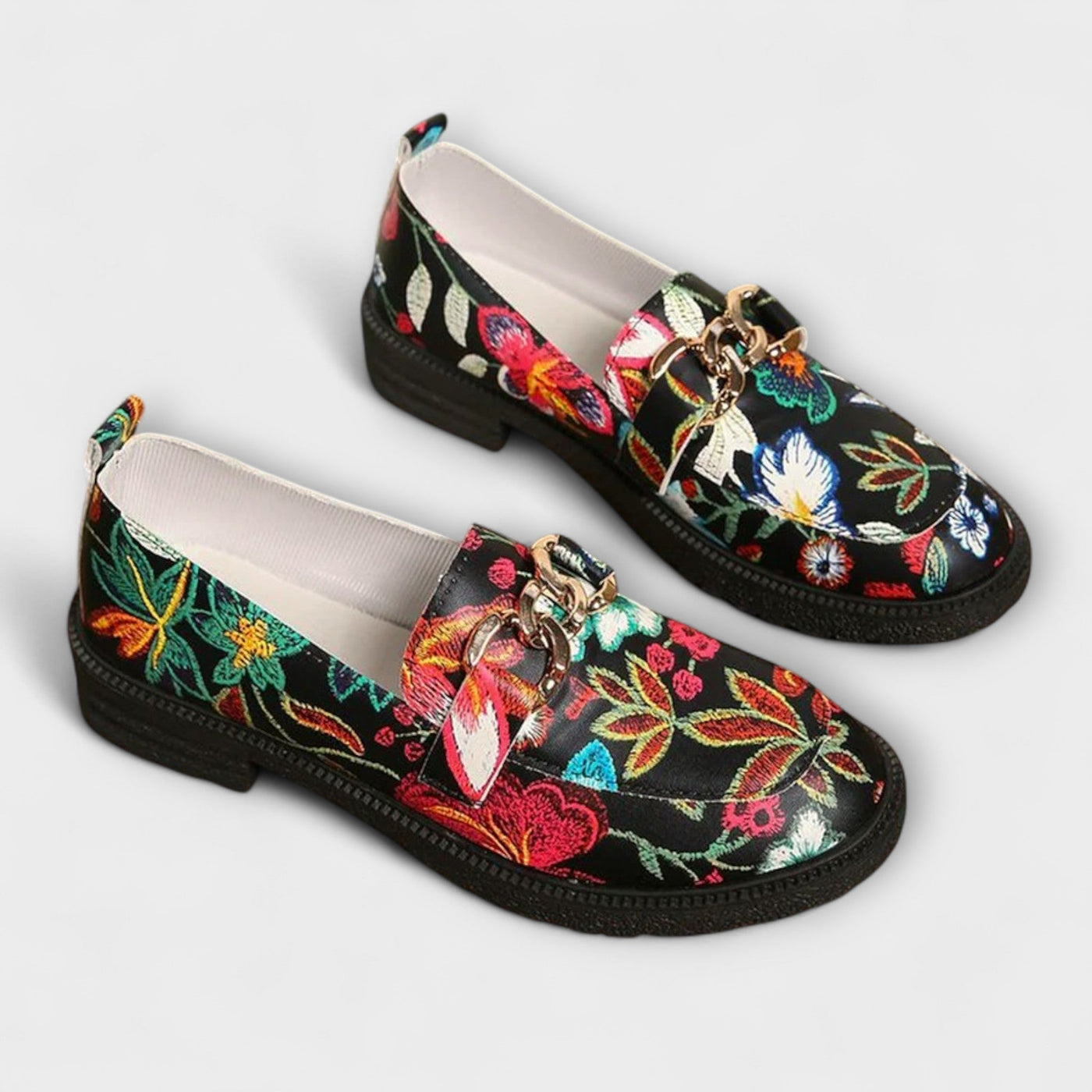 Orla | Mocasines Multicolores Con Patrón De Flores