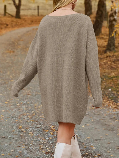 Carlotta | Ludmiła Vestido De Punto Oversize Con Escote En V Karol Firenze