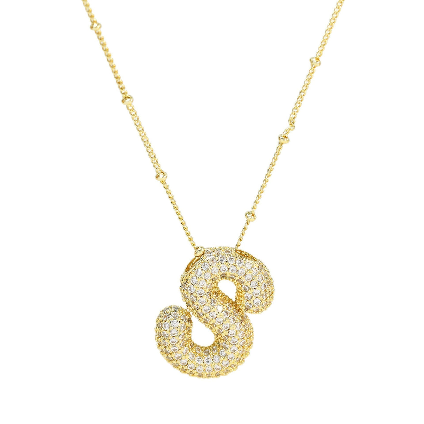 Savannah | Collar de Letra Burbuja con Diamantes Mijn winkel