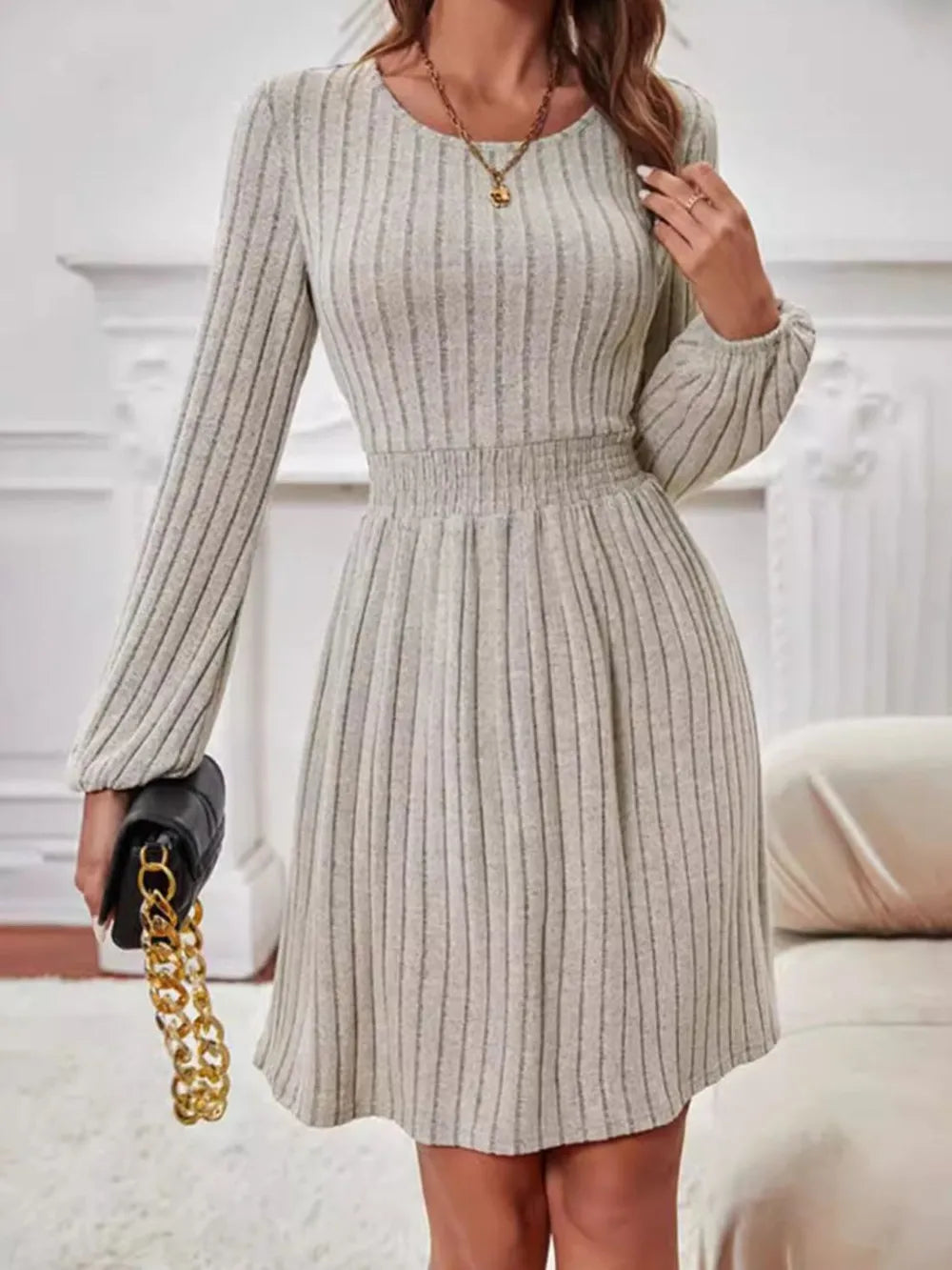 Camille | Gracja Vestido De Punto De Tela Acanalada Karol Firenze