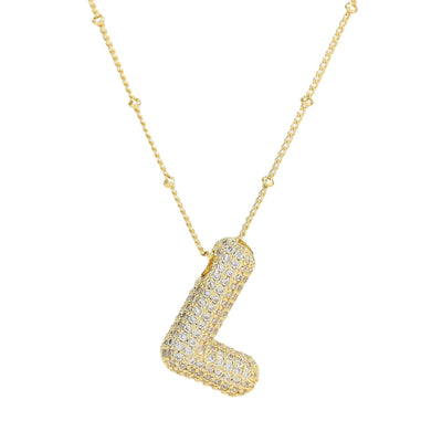 Savannah | Collar de Letra Burbuja con Diamantes Mijn winkel