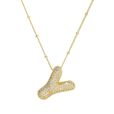 Savannah | Collar de Letra Burbuja con Diamantes Mijn winkel