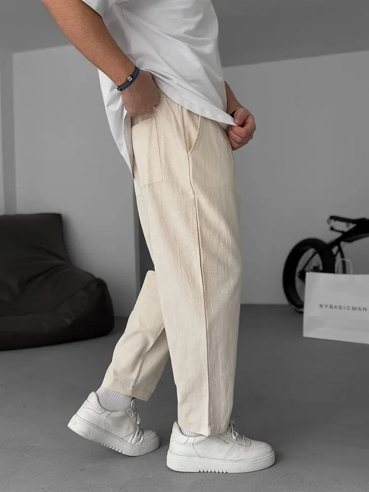 Sergey | Pantalones De Lino De Pierna