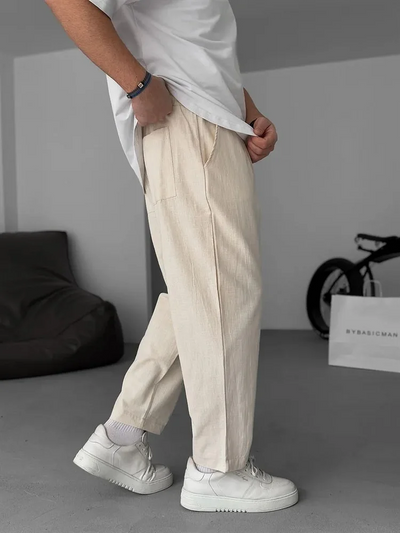 Sergey | Pantalones De Lino De Pierna