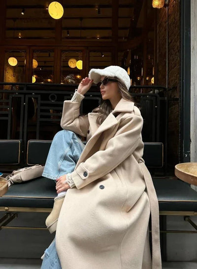 Nuria | Abrigo Largo Elegante Para Mujeres | Diseño Estiloso - Abrigo