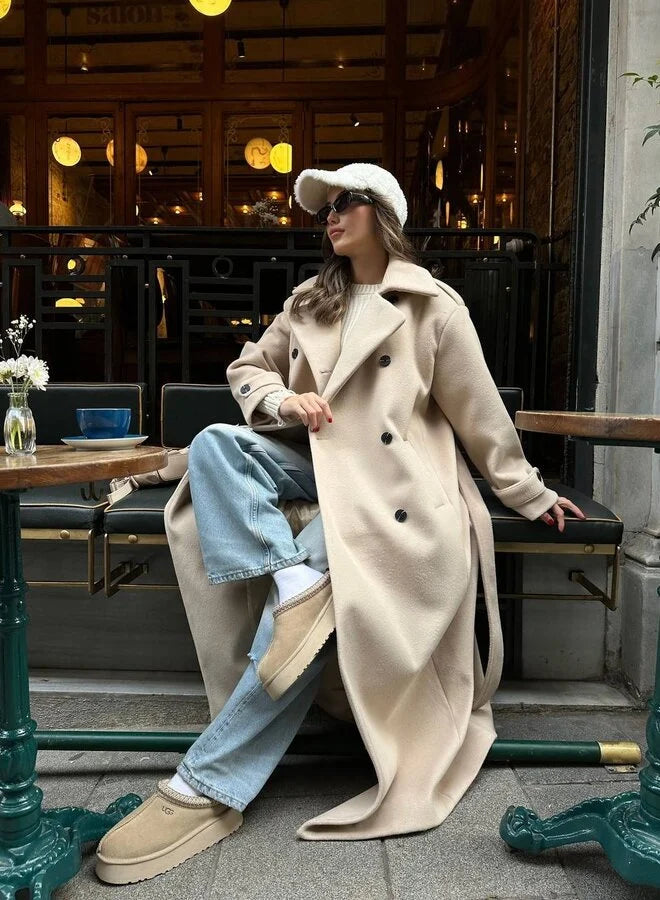 Nuria | Abrigo Largo Elegante Para Mujeres | Diseño Estiloso - Abrigo