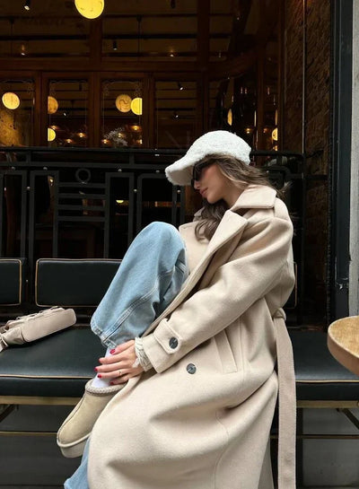 Nuria | Abrigo Largo Elegante Para Mujeres | Diseño Estiloso - Abrigo