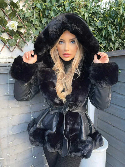 Celeste | Abrigo De Invierno Con Capucha | Blanco - Cómodo Y Protector