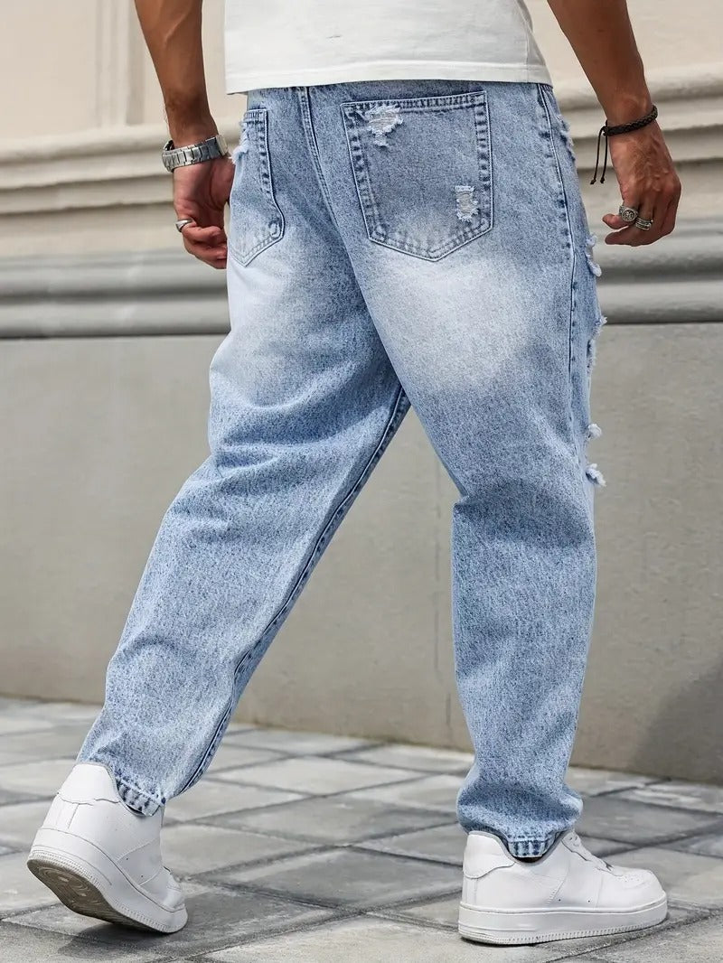 Nikos | Jeans Baggy Con Lavado Ácido