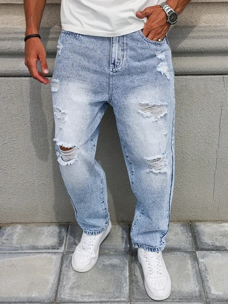 Nikos | Jeans Baggy Con Lavado Ácido