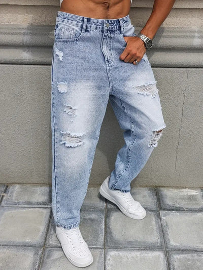 Nikos | Jeans Baggy Con Lavado Ácido
