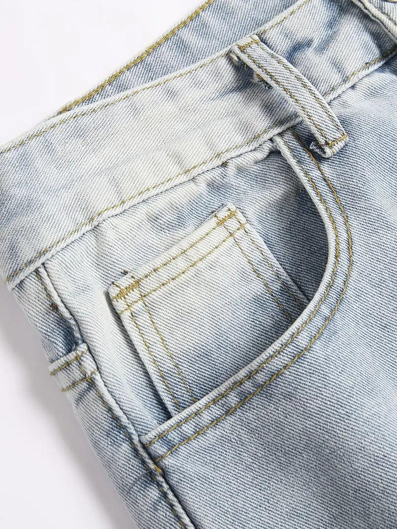 Oliver | Jeans Distressed De Corte Relaxado