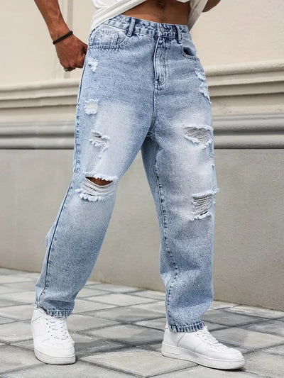 Nikos | Jeans Baggy Con Lavado Ácido