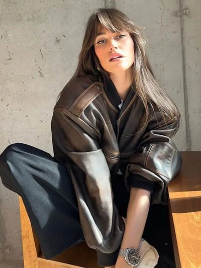 Loïs | Bomber Vintage Con Efecto Stonewash