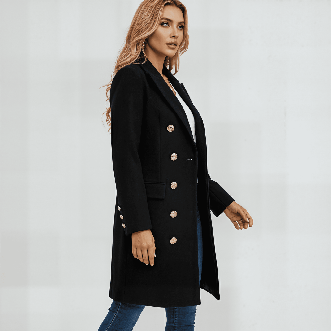 Zoe | Abrigo Chique y Elegante  - Doble Cierre Con Nudo