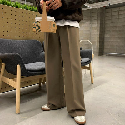 Niklas | Pantalones Anchos Con Pliegue Frontal