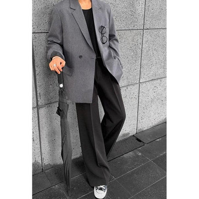 Niklas | Pantalones Anchos Con Pliegue Frontal