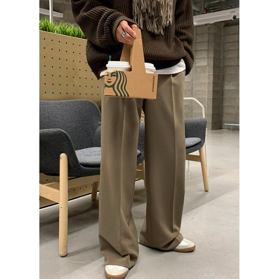 Niklas | Pantalones Anchos Con Pliegue Frontal