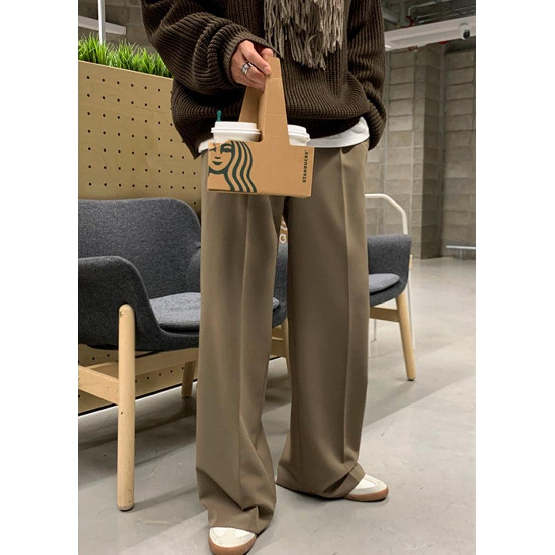Niklas | Pantalones Anchos Con Pliegue Frontal