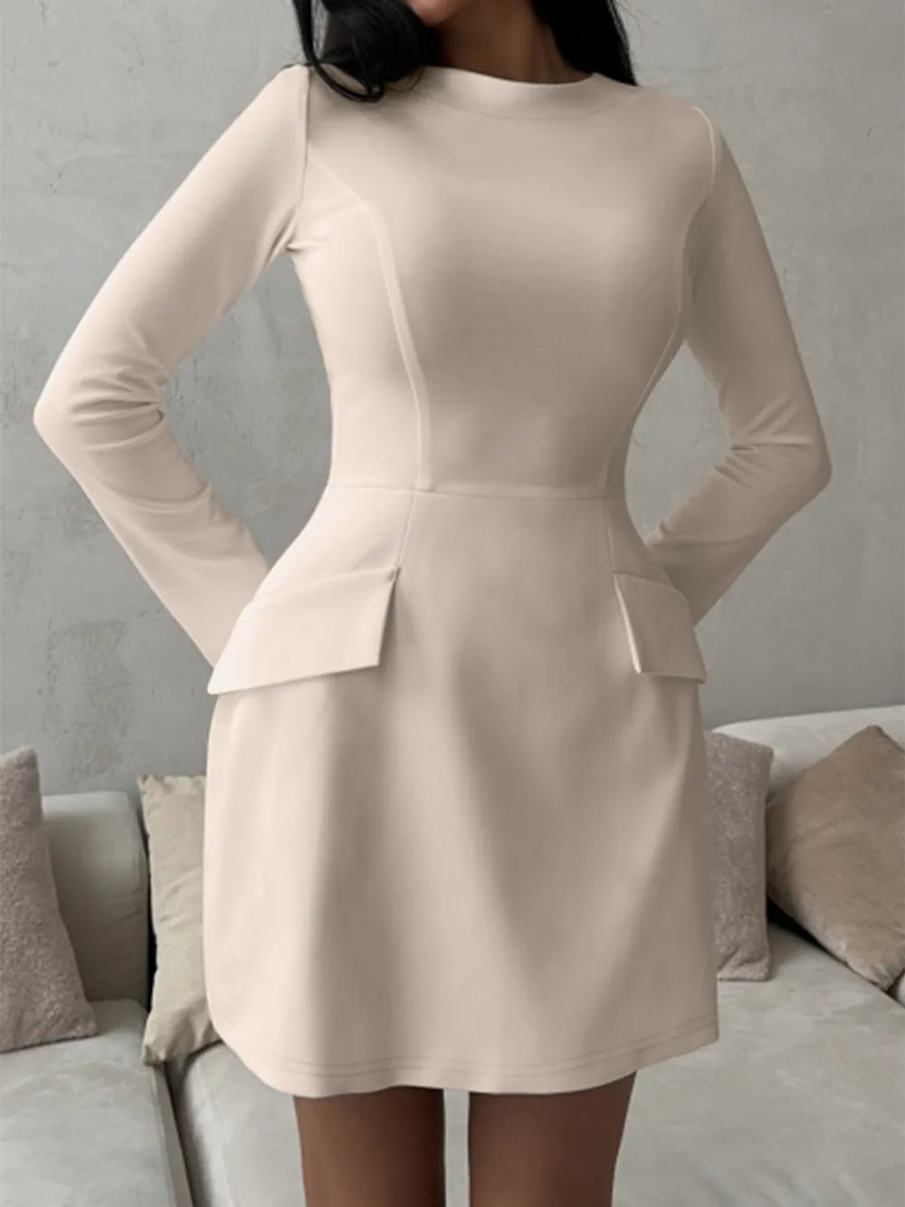 Bianca | Elanesse Vestido Mini Elegante De Manga Larga Karol Firenze