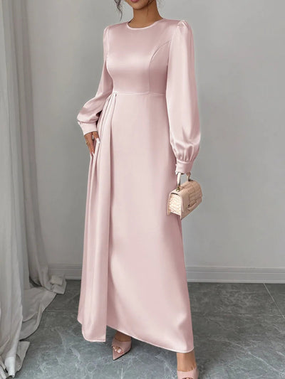 Beatriz | Liwia Vestido Maxi De Satén Con Manga Larga Karol Firenze