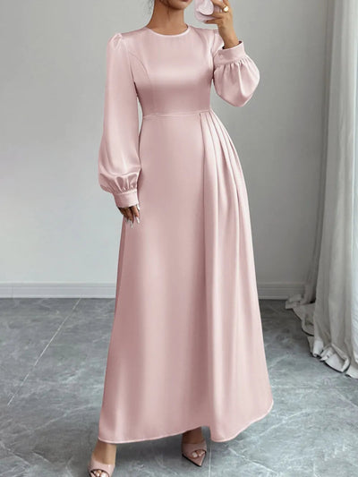 Beatriz | Liwia Vestido Maxi De Satén Con Manga Larga Karol Firenze