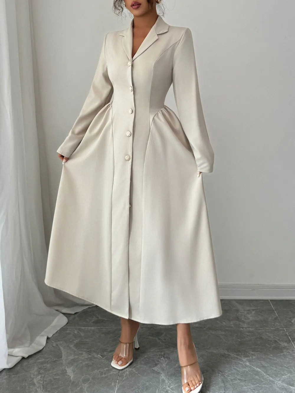 Carolina | Brygida Vestido Camisero Midi Elegante Karol Firenze