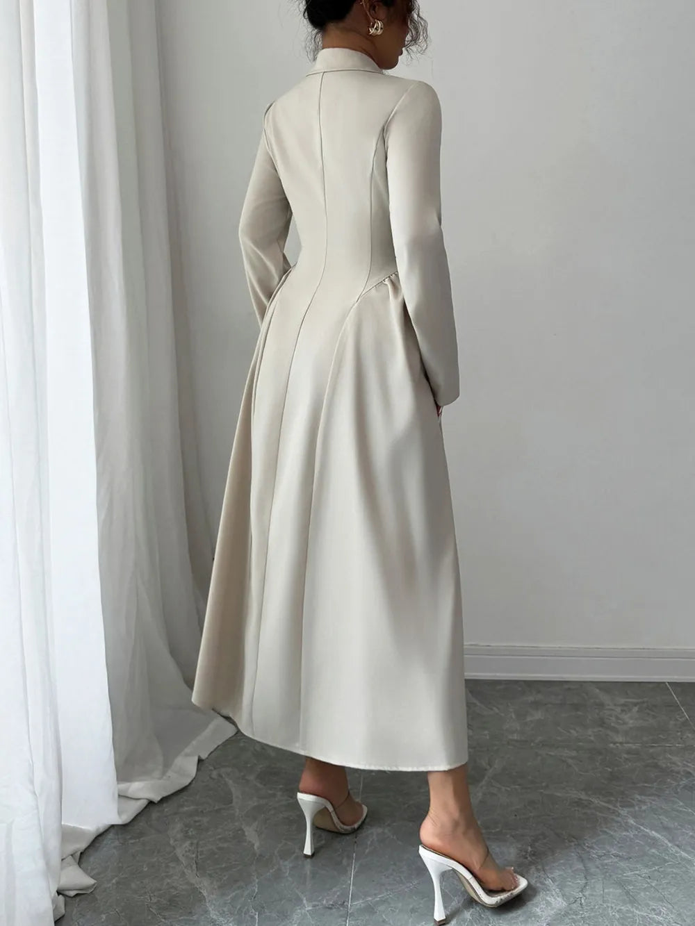 Carolina | Brygida Vestido Camisero Midi Elegante Karol Firenze