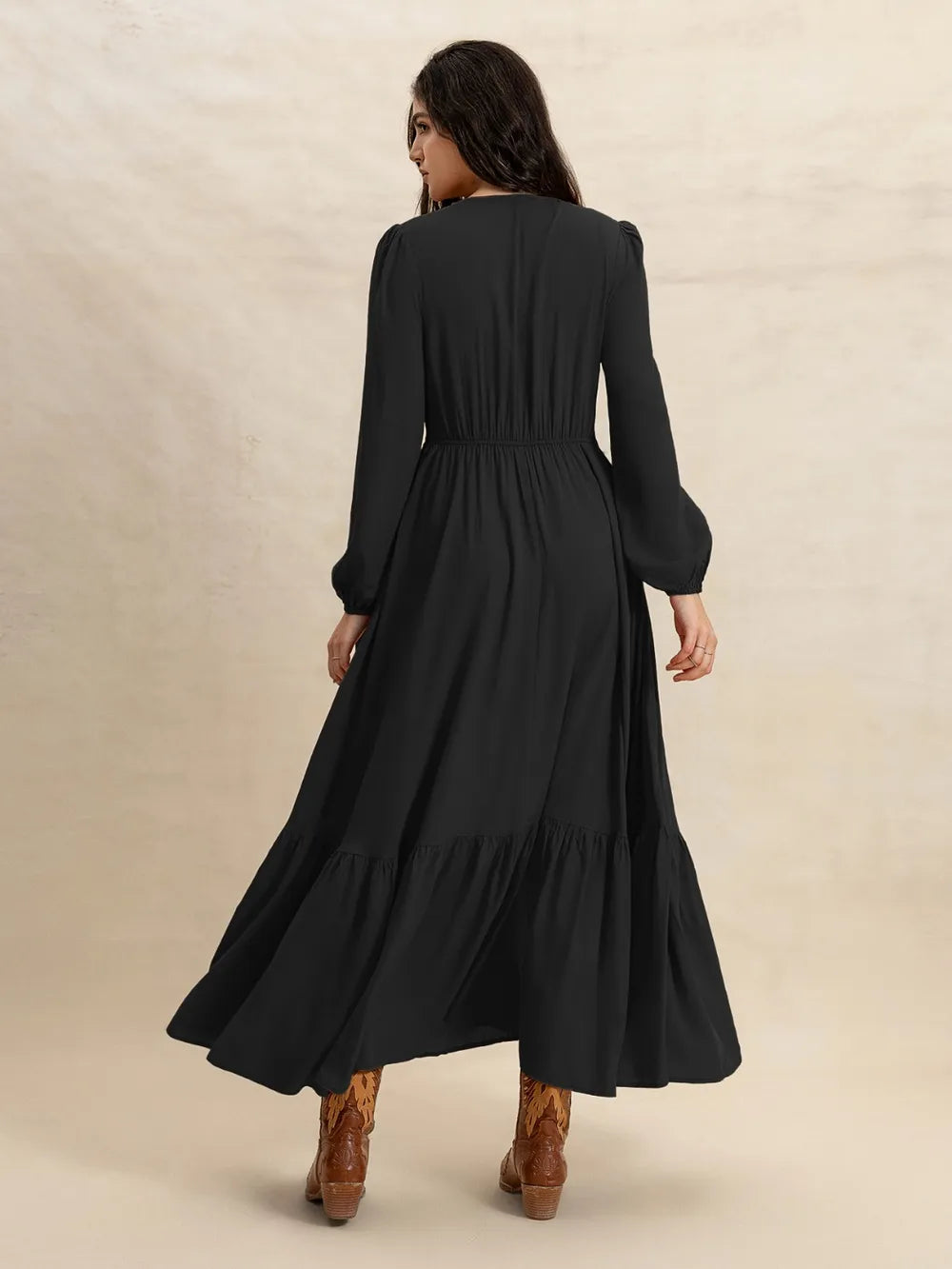 Celeste | Elwira Vestido Maxi Con Botones Karol Firenze