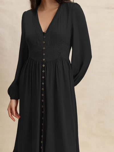 Celeste | Elwira Vestido Maxi Con Botones Karol Firenze