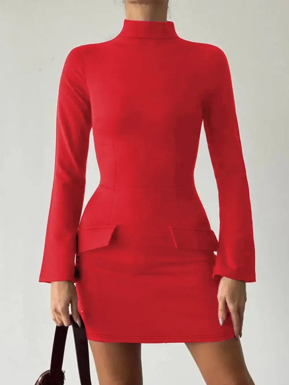 Bianca | Elanesse Vestido Mini Elegante De Manga Larga Karol Firenze