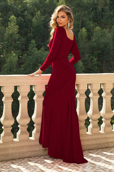 Jimena | Renata Vestido Maxi Elegante De Manga Larga Karol Firenze