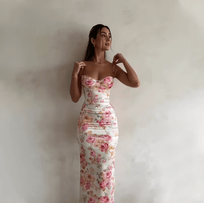 Beau | Vestido Largo De Verano Con Estampado Floral Karol Firenze