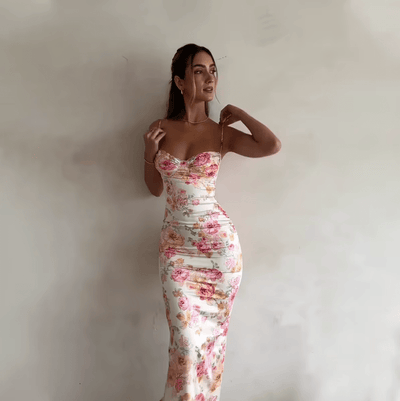 Beau | Vestido Largo De Verano Con Estampado Floral Karol Firenze