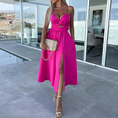 Renaya | Elegante Vestido Midi Con Efecto Corsé Karol Firenze