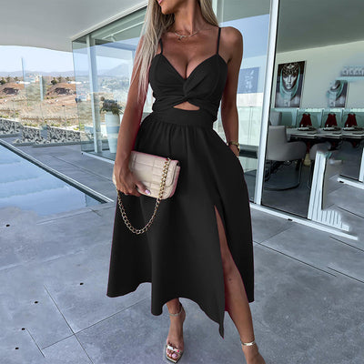 Renaya | Elegante Vestido Midi Con Efecto Corsé Karol Firenze