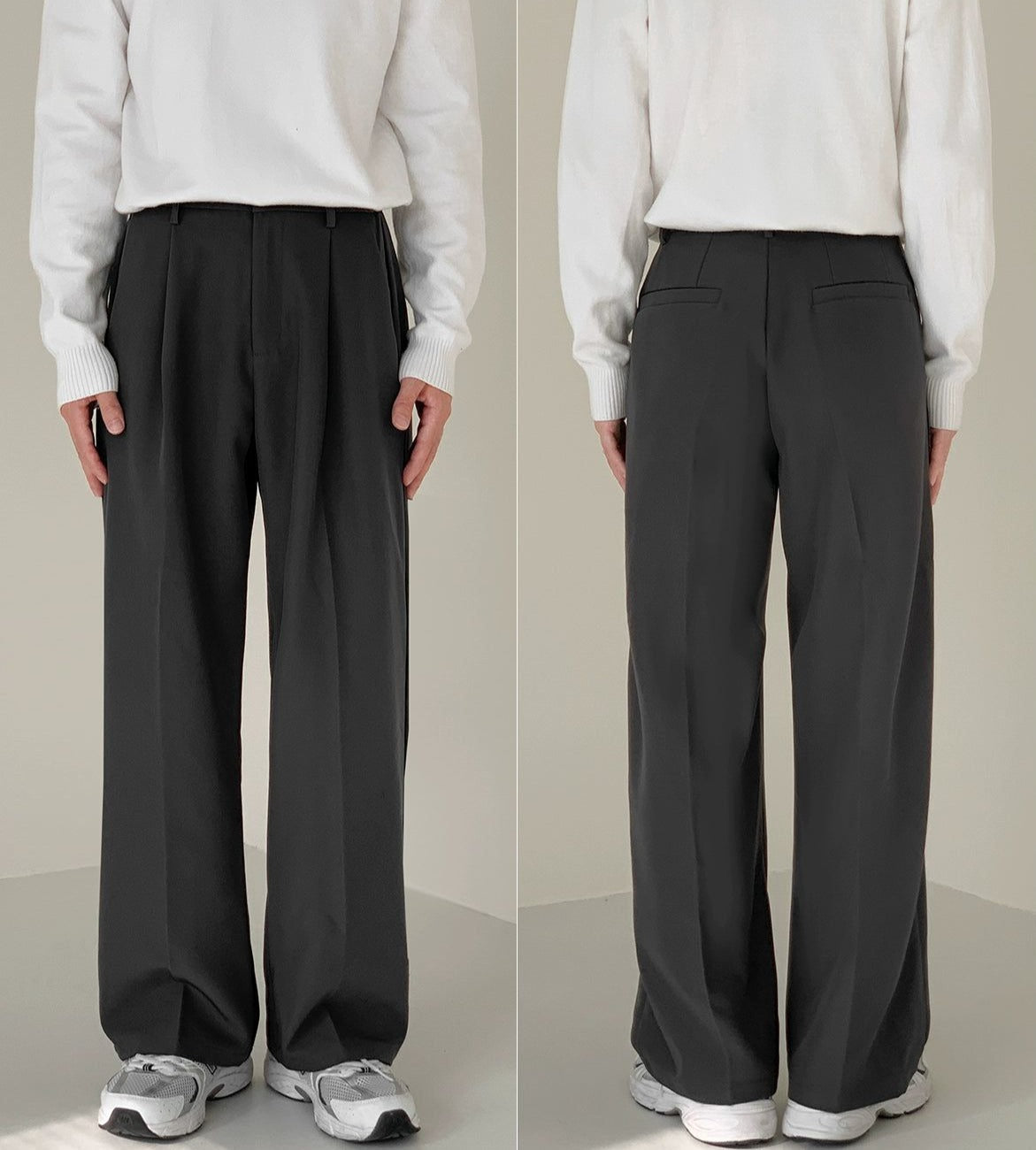 Sebastian | Pantalones Rectos Plisados