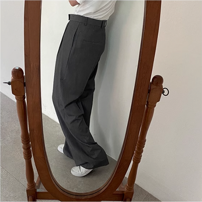 Henrik | Pantalones Anchos Detalle Plisado