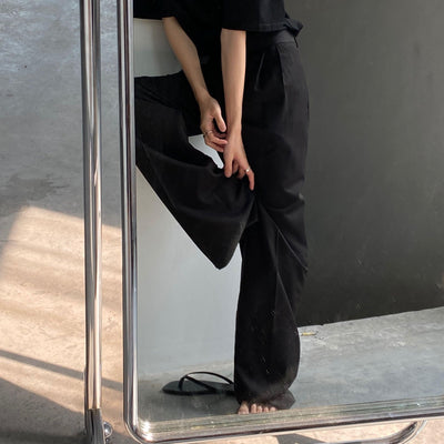 Henrik | Pantalones Anchos Detalle Plisado